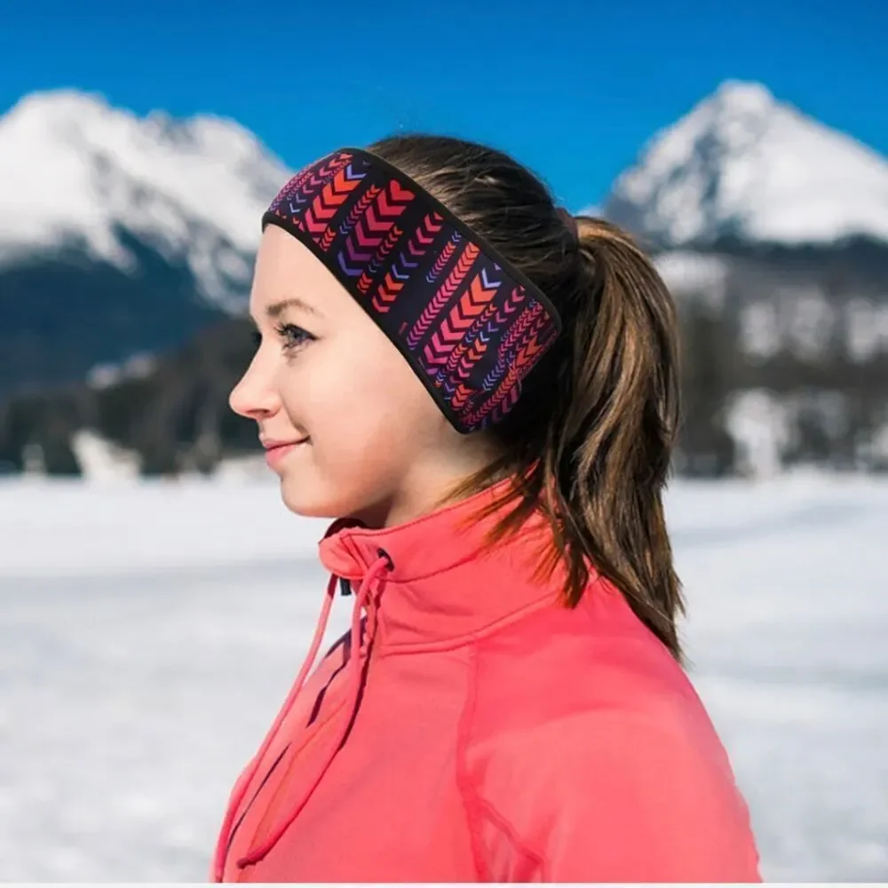 Winter Fleece Headbands for Men Women Stretchy Ear Warm Workout Sweatbands US